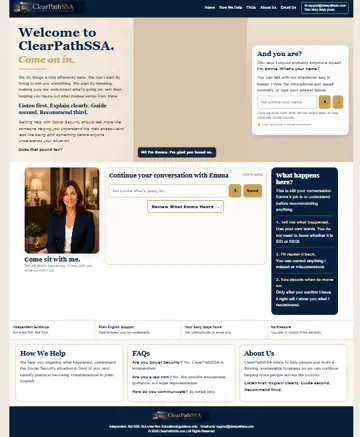 Emma welcoming you to ClearPathSSA